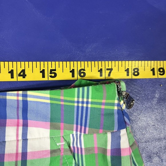 Ralph Lauren Polo Golf Womens Plaid Skort Size 12 Green Pink Preppy Tennis - Picture 10 of 11